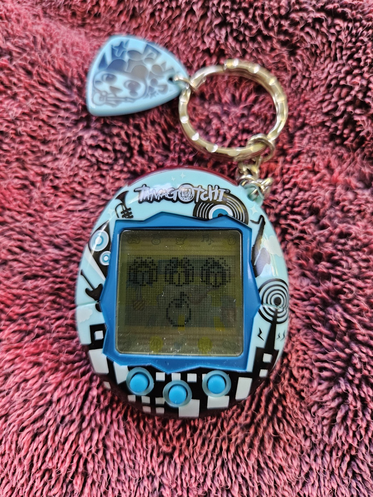 Tamagotchi Music Star Bandai Connection V6 2004 Blue Rock City Rare Tested