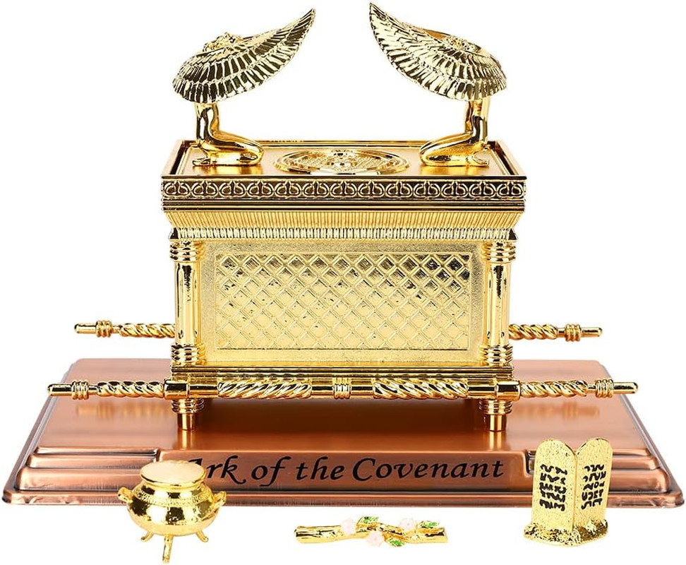 the Ark of the Covenant Replica Gold Plated Statue with Contents, Aaron‘S Rod/Ma