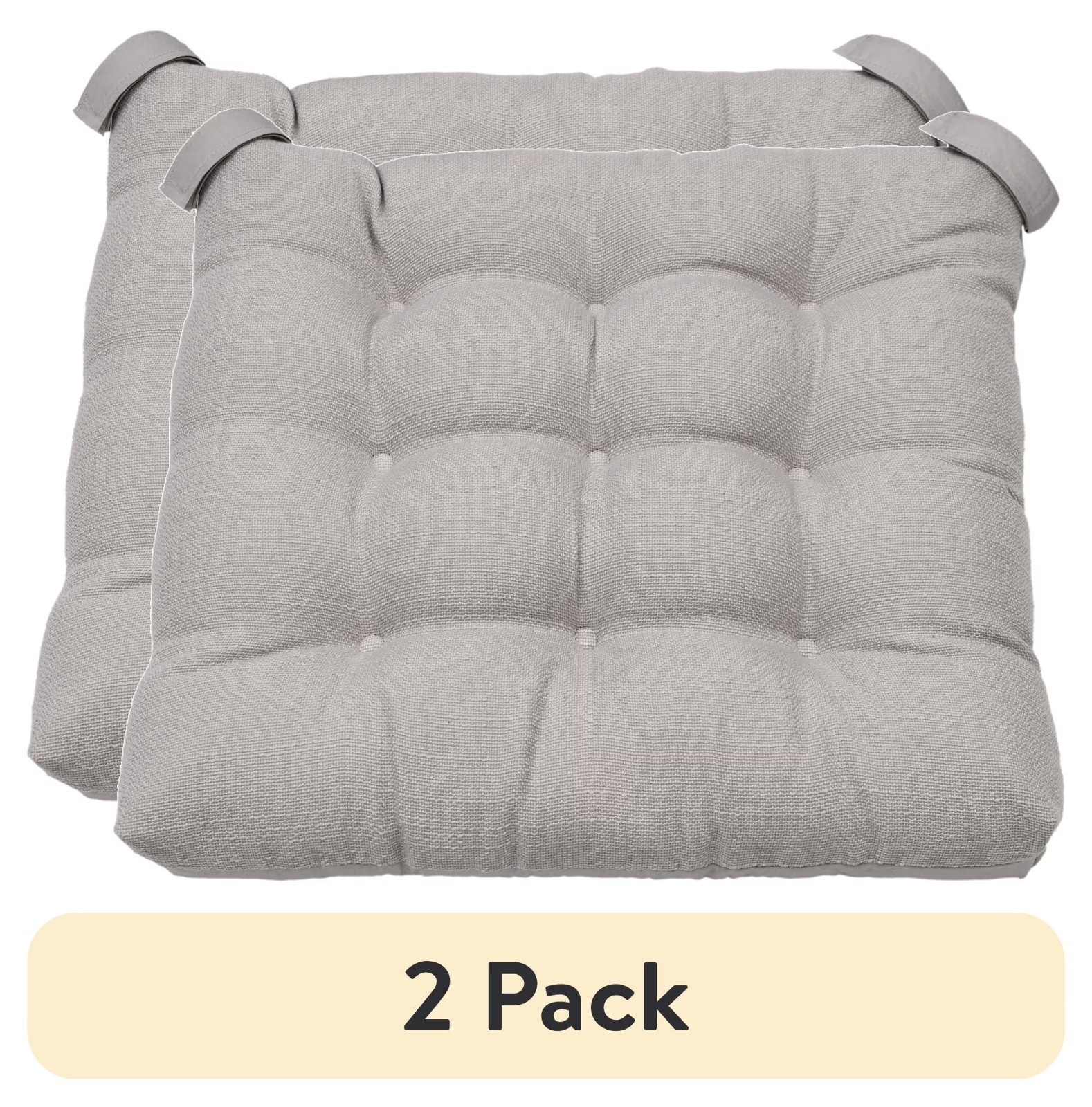 Mainstays Textured Chair Seat Pad (Chair Cushion) Silver Color 15.5 Mainstays Textured Chair Seat Pad (Chair Cushion) Silver Color 15.5