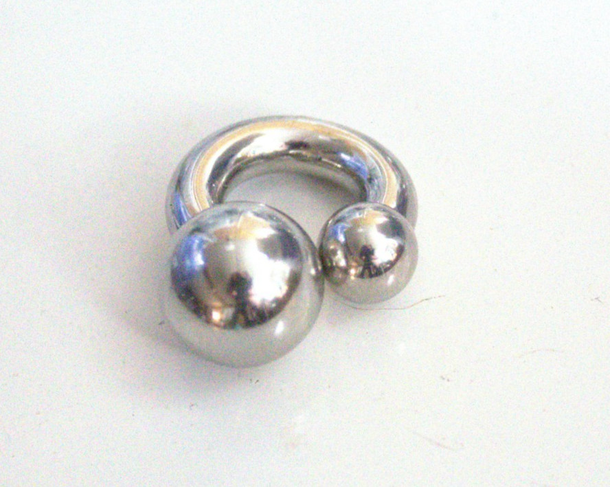 2g 5/8 Double Screw ball Prince Albert Hafada Frenum Septum Jewelry Ring Sexy