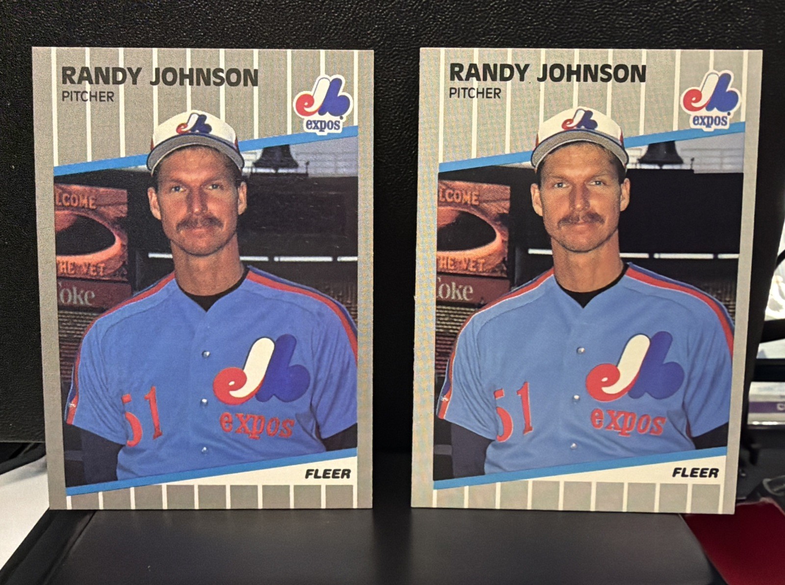 1989 Fleer Randy Johnson Error RC #381. Marlboro Partially Blocked and Corrected 1989 Fleer Randy Johnson Error RC #381. Marlboro Partially Blocked and Corrected