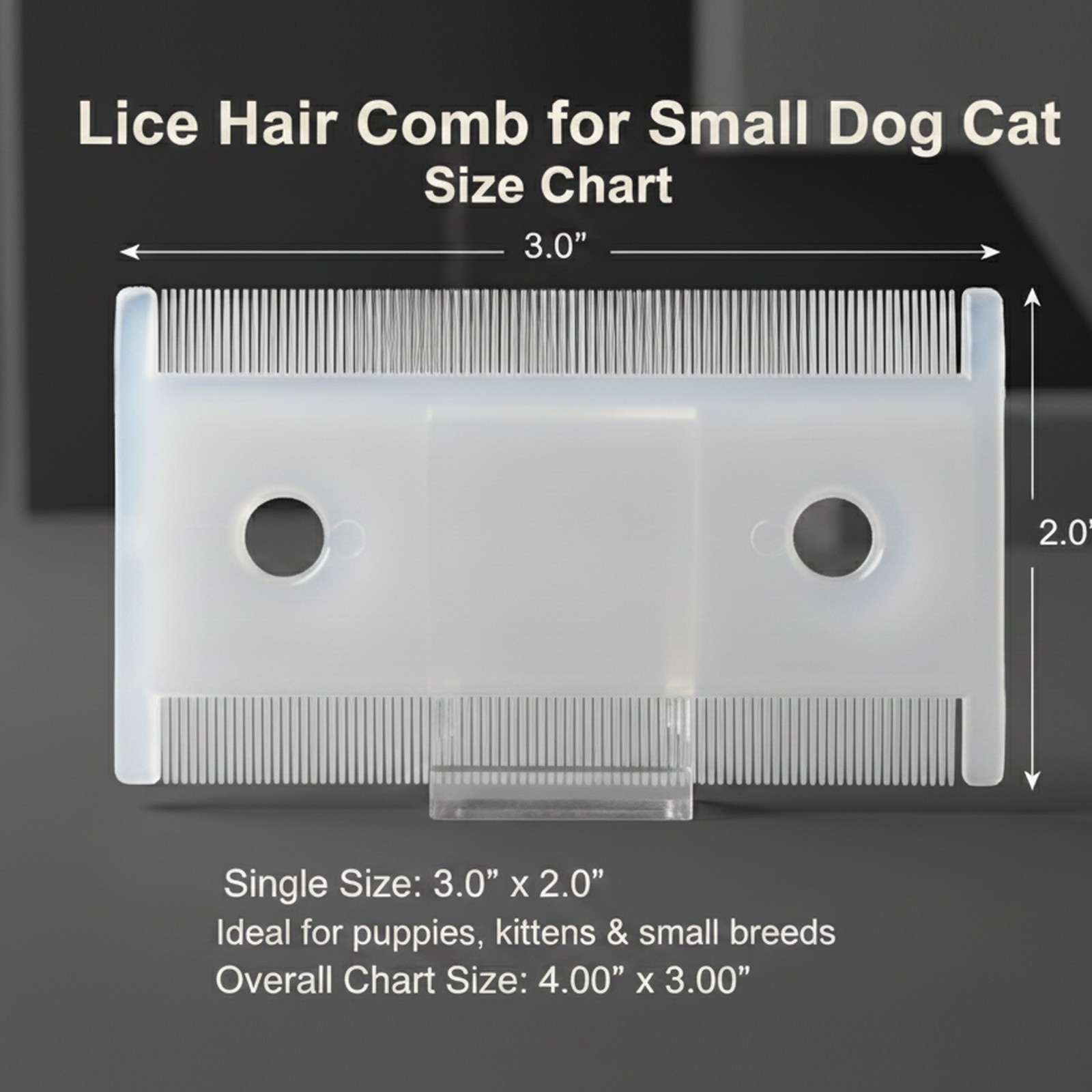 Pet Flea Comb Dog Cat Fine Tooth Lice Nit Remover Double Sided Grooming Tool