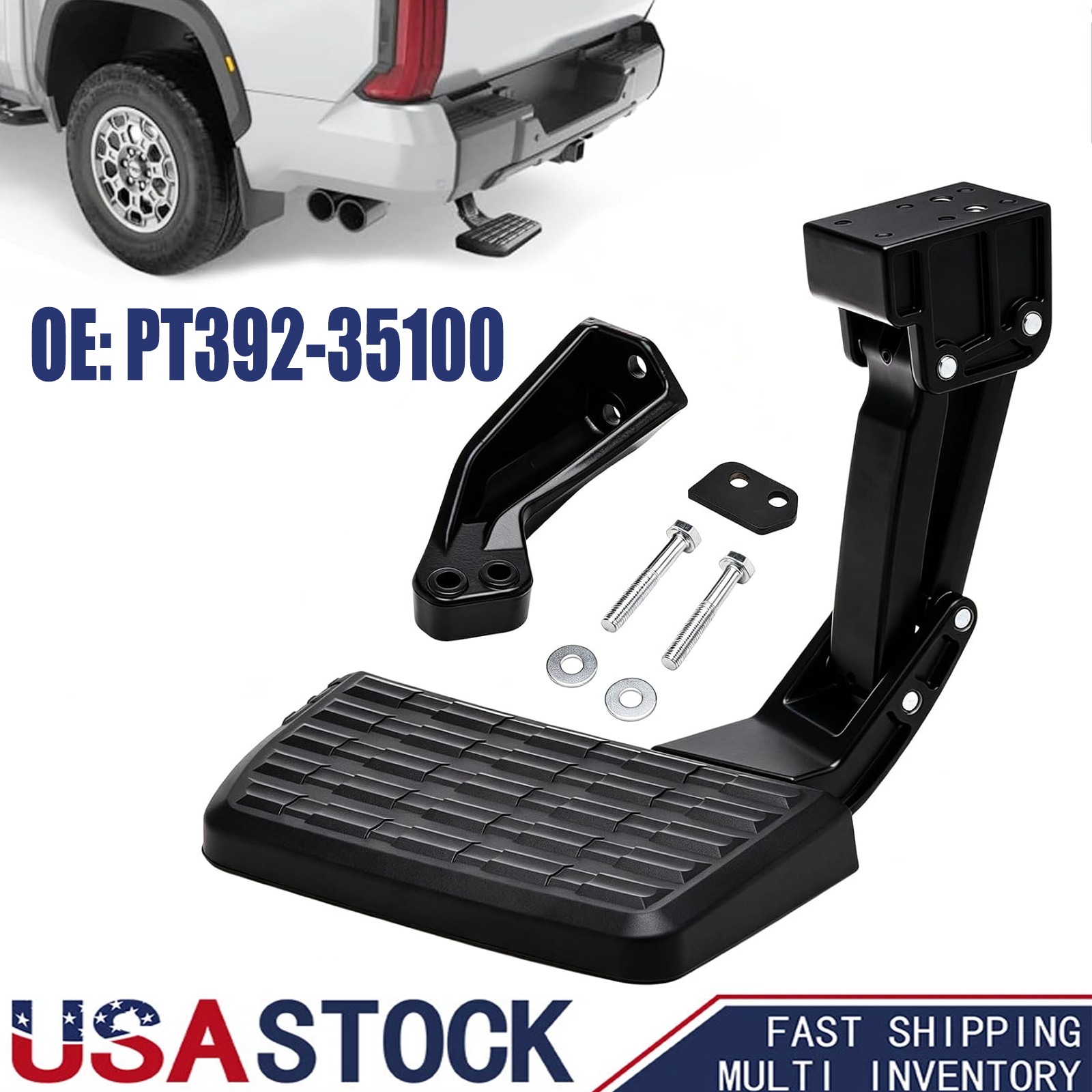 PT392-35100 Folding Bed Step Bumper Tailgate Step For 2012-2023 Toyota Tacoma