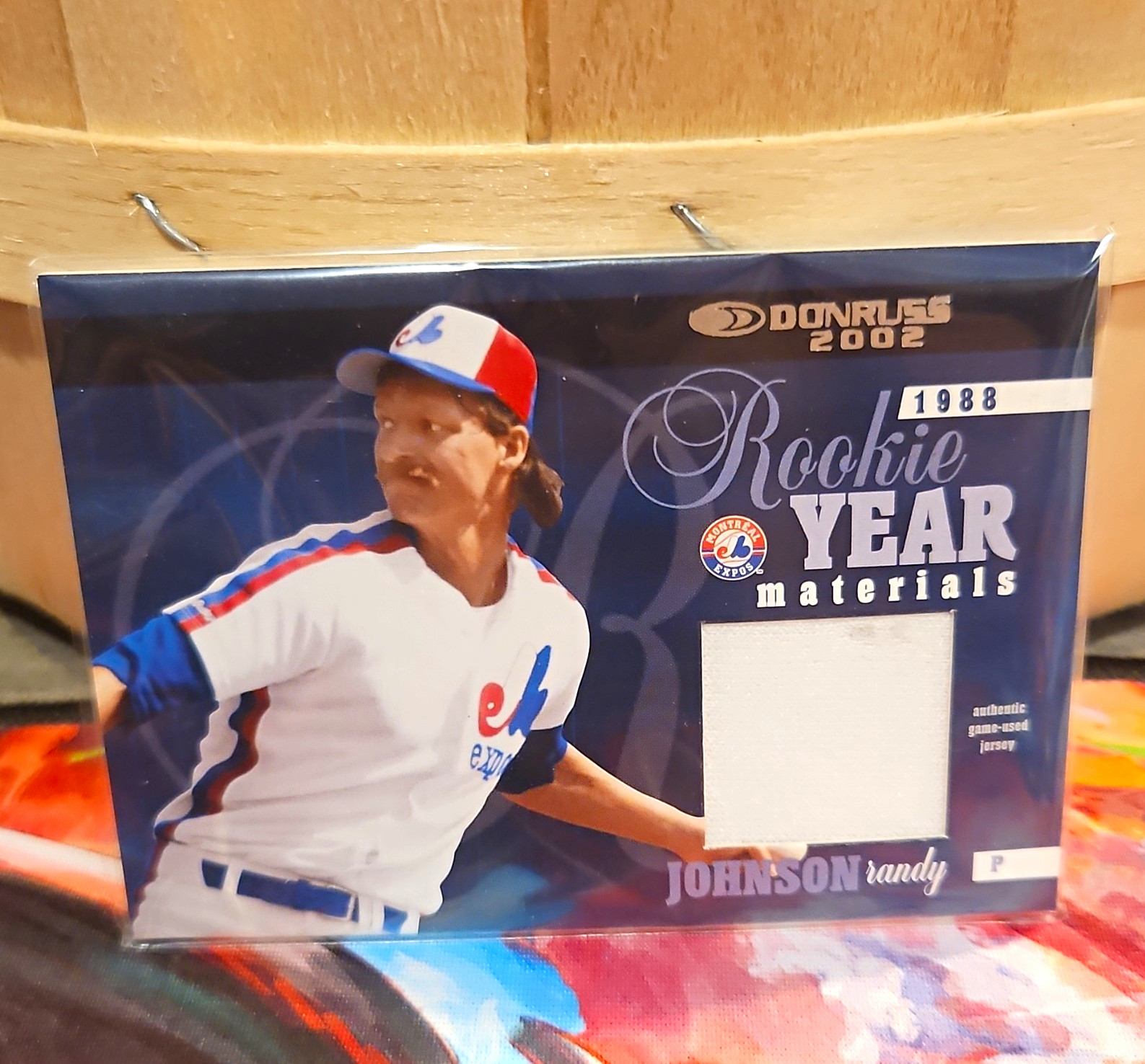 Donruss 2002 Randy Johnson Expos Rookie Year Materials Jersey #RYJ-2 /250 Donruss 2002 Randy Johnson Expos Rookie Year Materials Jersey #RYJ-2 /250