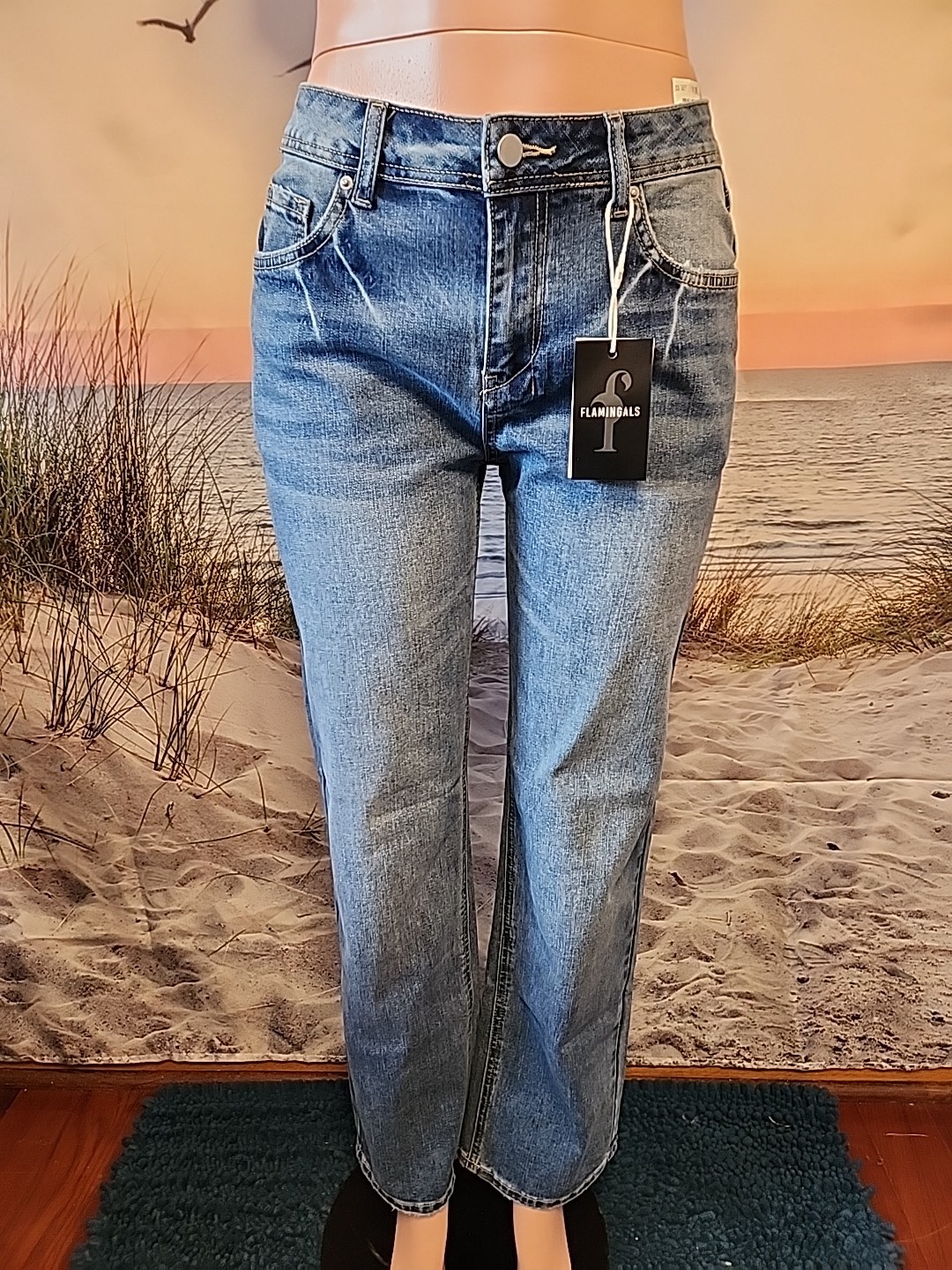 NWT Flamingals Women\'s #80292 Blue Jeans Size- Small. NWT Flamingals Women\'s #80292 Blue Jeans Size- Small.