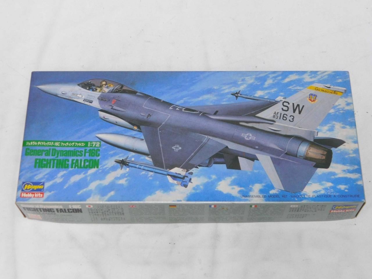 1/72 Hasegawa USAF General Dynamics F-16C Fighting Falcon Plastic Model Kit 603