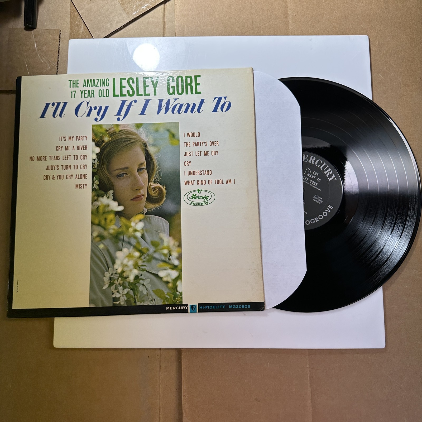 I'll Cry If I Want To LP Vinyl Record Lesley Gore Vocal Mercury Mono I'll Cry If I Want To LP Vinyl Record Lesley Gore Vocal Mercury Mono