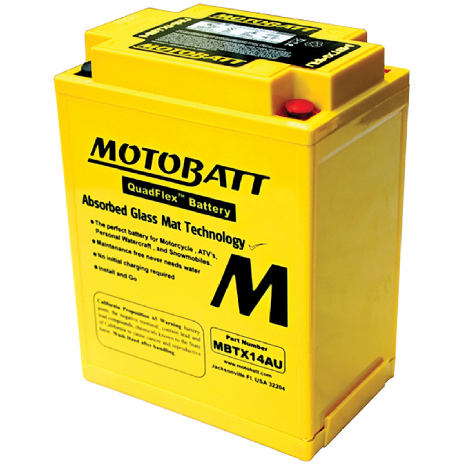 New Motobatt Battery For Yamaha XS750 (All) 750cc 77 78 79 1977 1978 1979 YB14AA