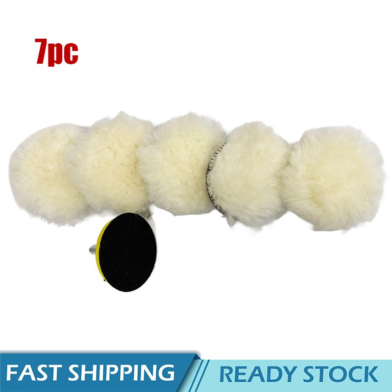 New 7PCS 3 Inch Foam Polishing Pads Car Buffing Waxing Sponge Kit for Drill