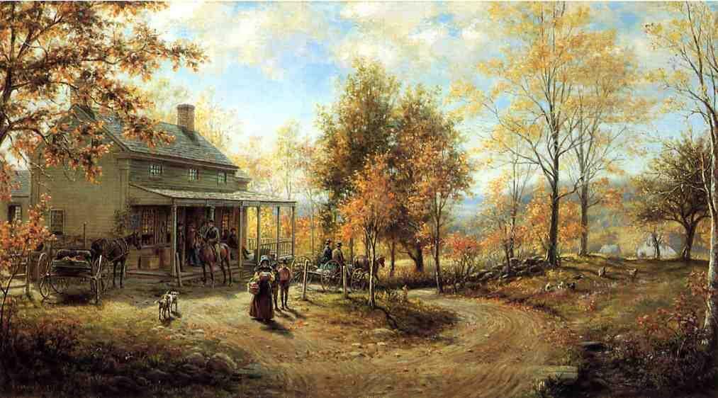 Edward Lamson Henry An October Day Art Print Autumn Landscape Decor