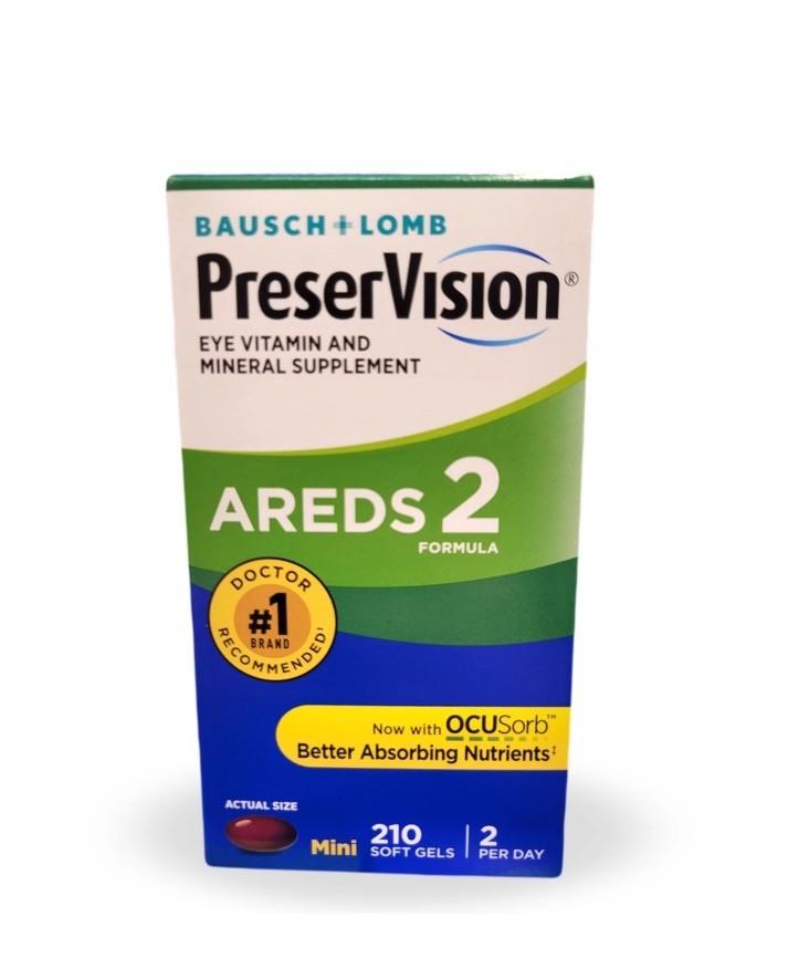 Authentic Bausch + Lomb Preservision AREDS 2 Formula 210 Softgels Exp 04/2028