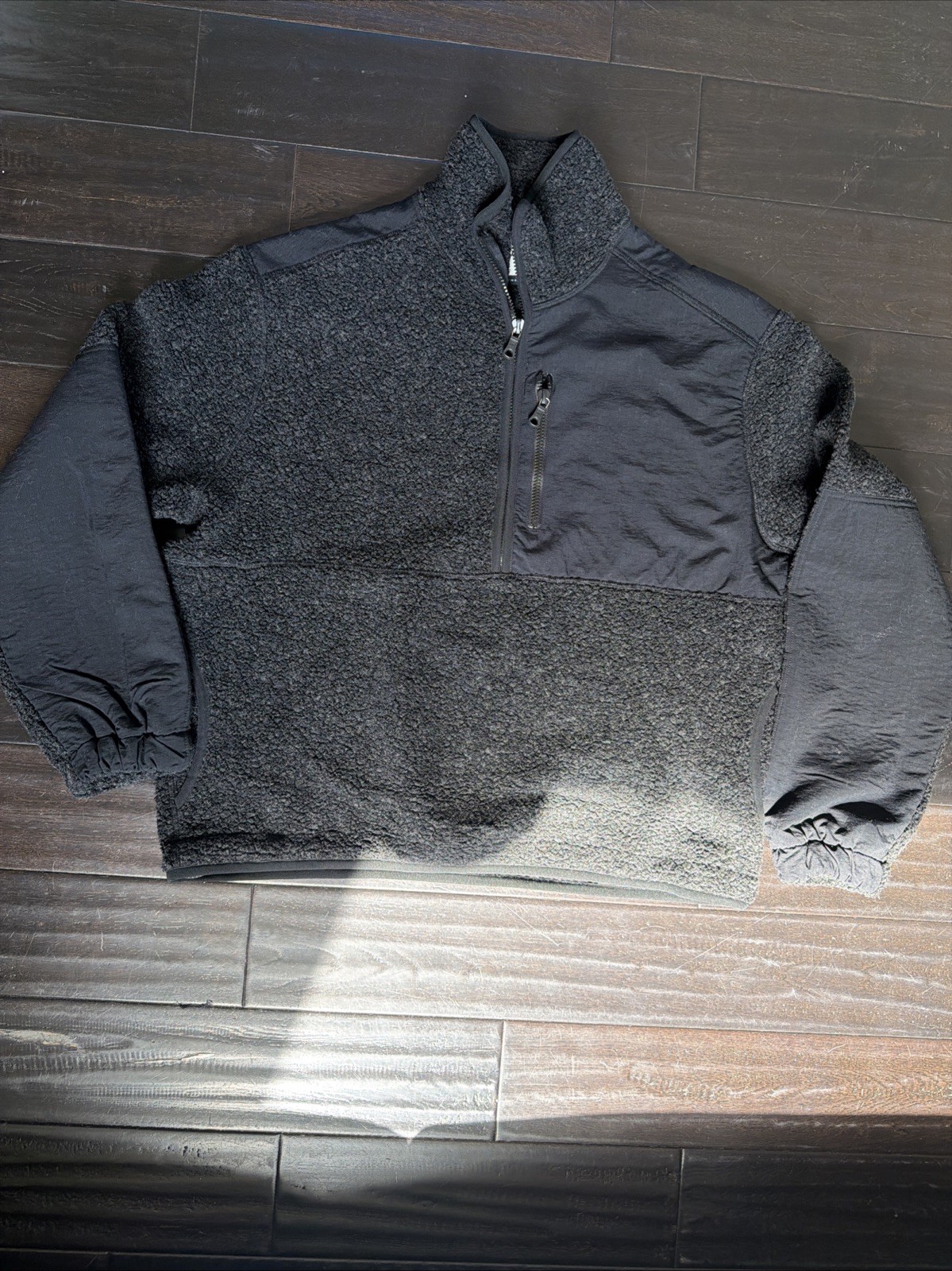 Drake\'s x Aaron Levine Wool Half-Zip Pullover Fleece In Black Size Large
