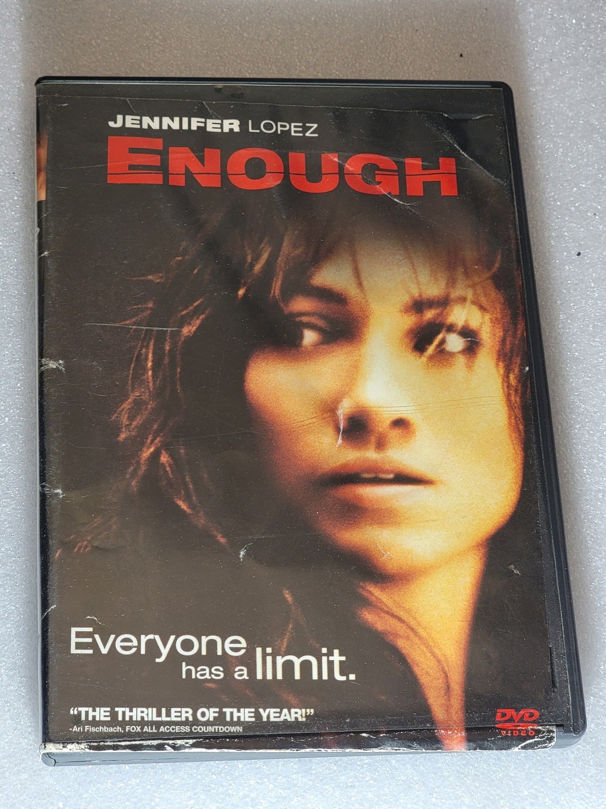 Enough (DVD, 2002) Jennifer Lopez Thriller Movie - Good Condition