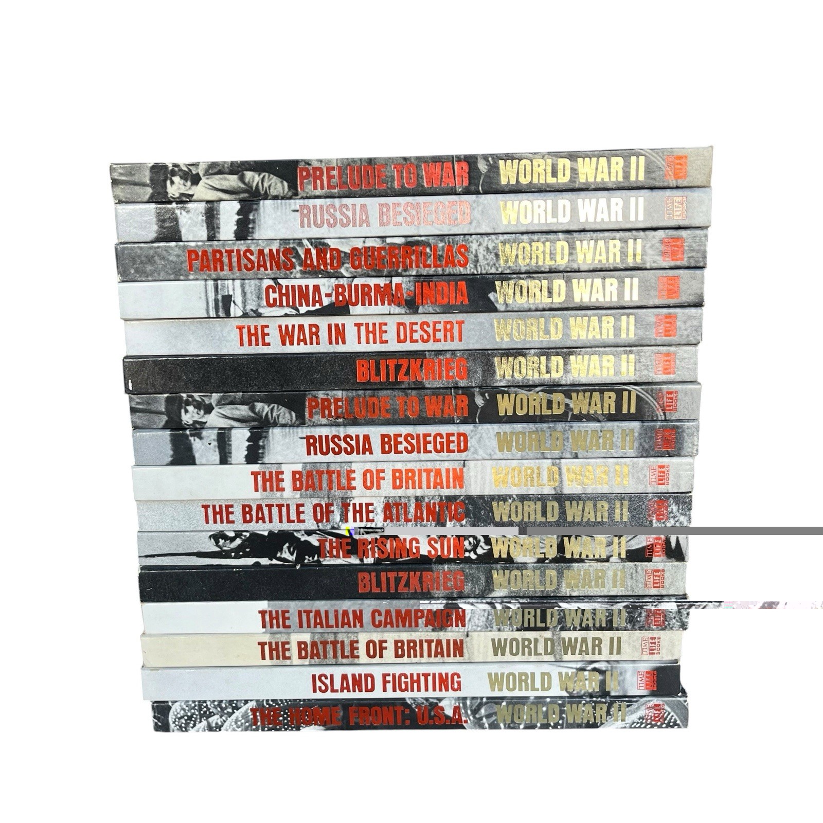 Vintage 1980s Time Life Books World War II WWII 16 Volumes History Set Hardcover