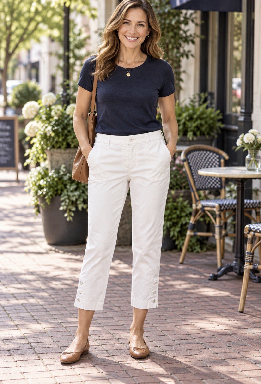Talbots Perfect Crop Curvy Mid Rise Chino Pants White Cotton Spandex Sz 2P Talbots Perfect Crop Curvy Mid Rise Chino Pants White Cotton Spandex Sz 2P