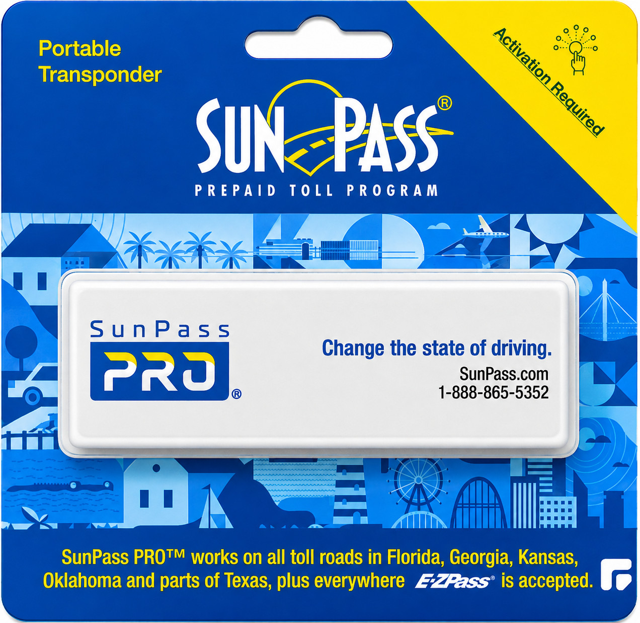 Sun Pass Pro Universal Toll Transponder – Prepaid Electronic Pass for Florida Sun Pass Pro Universal Toll Transponder – Prepaid Electronic Pass for Florida