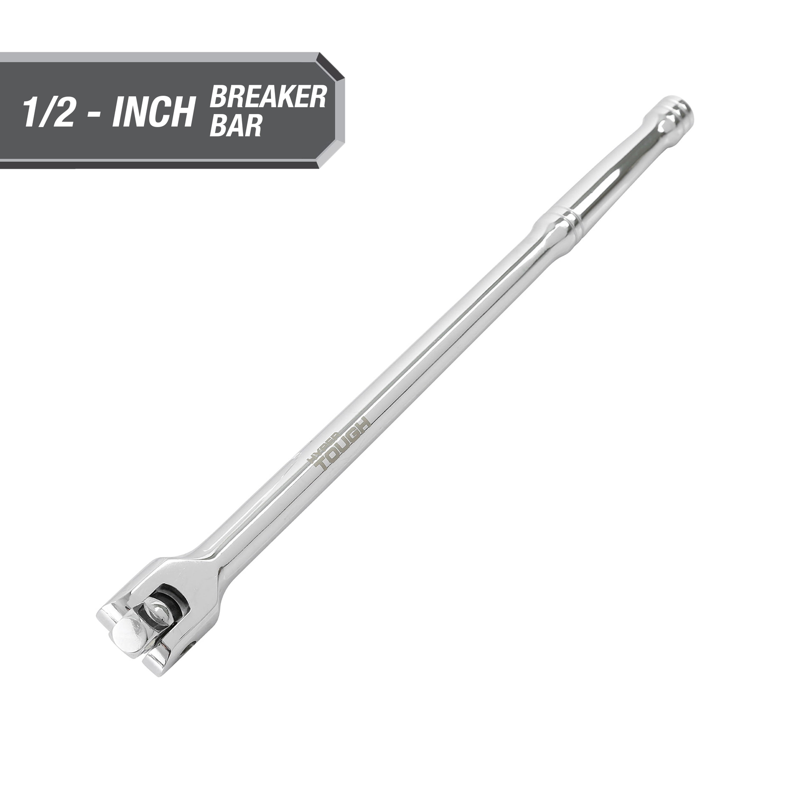  15-Inch 1/2-Inch Rust Resistant Breaker Bar with Rotating Head