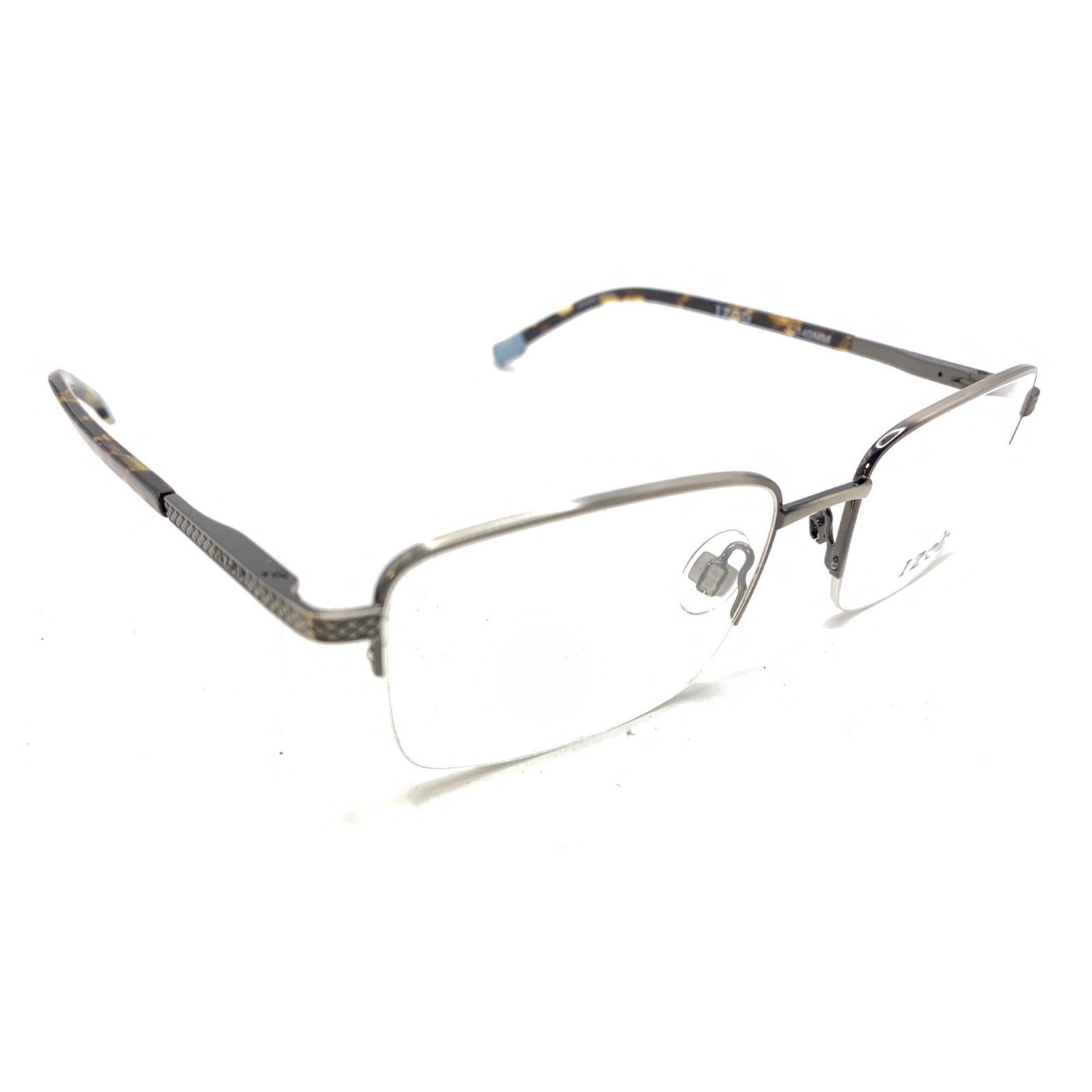 Izod NEW IZ 2089 Gunmetal Antique Half Rim Rectangle Eyeglasses Frames 52-18 140
