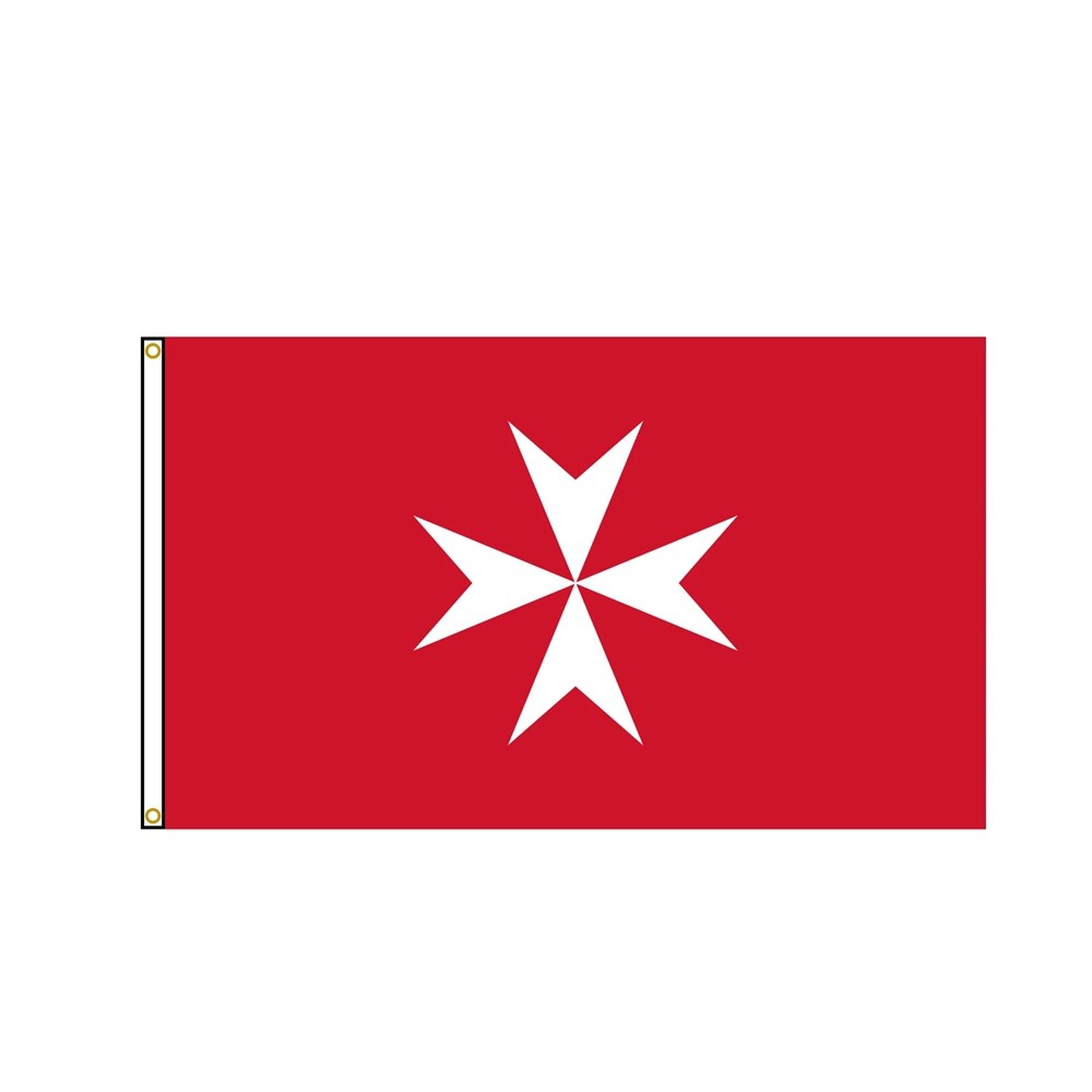 Malta Flag Knights Hospitaller St John 90x150cm Outdoor Banner Polyester
