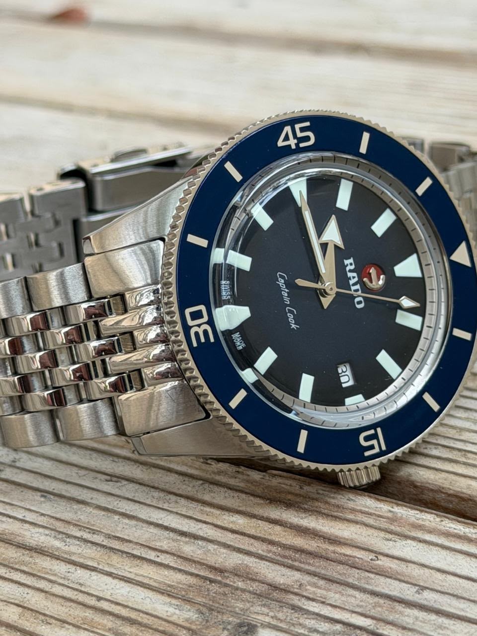 Rado Captain Cook vintage Blue Dial Automatic Men’s Watch Stainless Steel Rado Captain Cook vintage Blue Dial Automatic Men’s Watch Stainless Steel