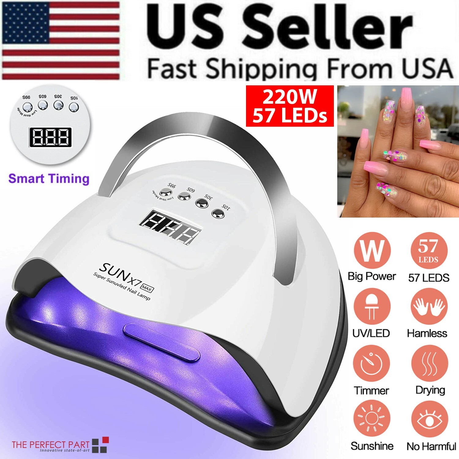 220W Nail Dryer LED Lamp UV Light Polish Gel Curing Machine Electric Manicure 220W Nail Dryer LED Lamp UV Light Polish Gel Curing Machine Electric Manicure
