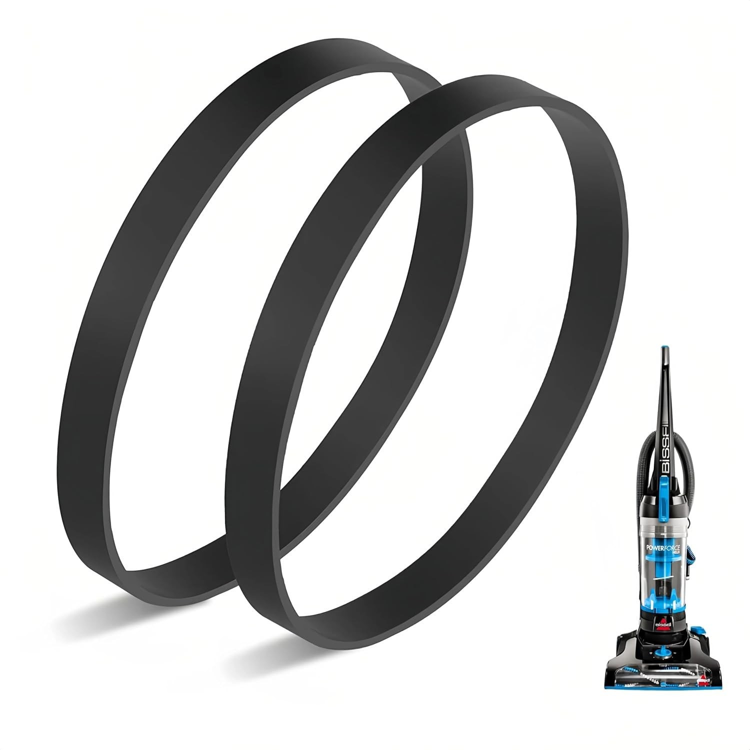 Replacement Belts For Bissell Power Force Helix Turbo Vacuum Rubber (2 Pack) NEW