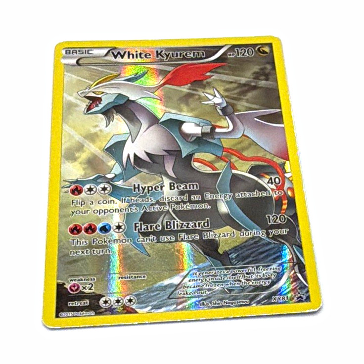 Pokemon TCG White Kyurem XY81 Full Art Promo Holo English 2014 120 HP Pokemon TCG White Kyurem XY81 Full Art Promo Holo English 2014 120 HP