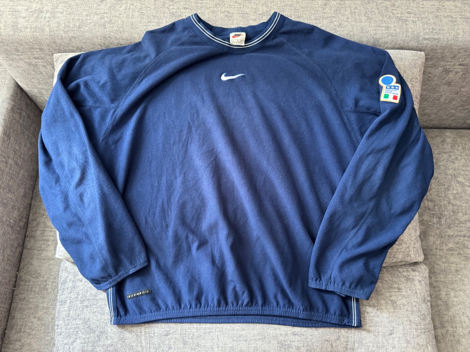 ITALY NATIONAL TEAM 1998/1999 TRAINING FOOTBALL SWEATSHIRT NIKE VINTAGE JERSEY ITALY NATIONAL TEAM 1998/1999 TRAINING FOOTBALL SWEATSHIRT NIKE VINTAGE JERSEY