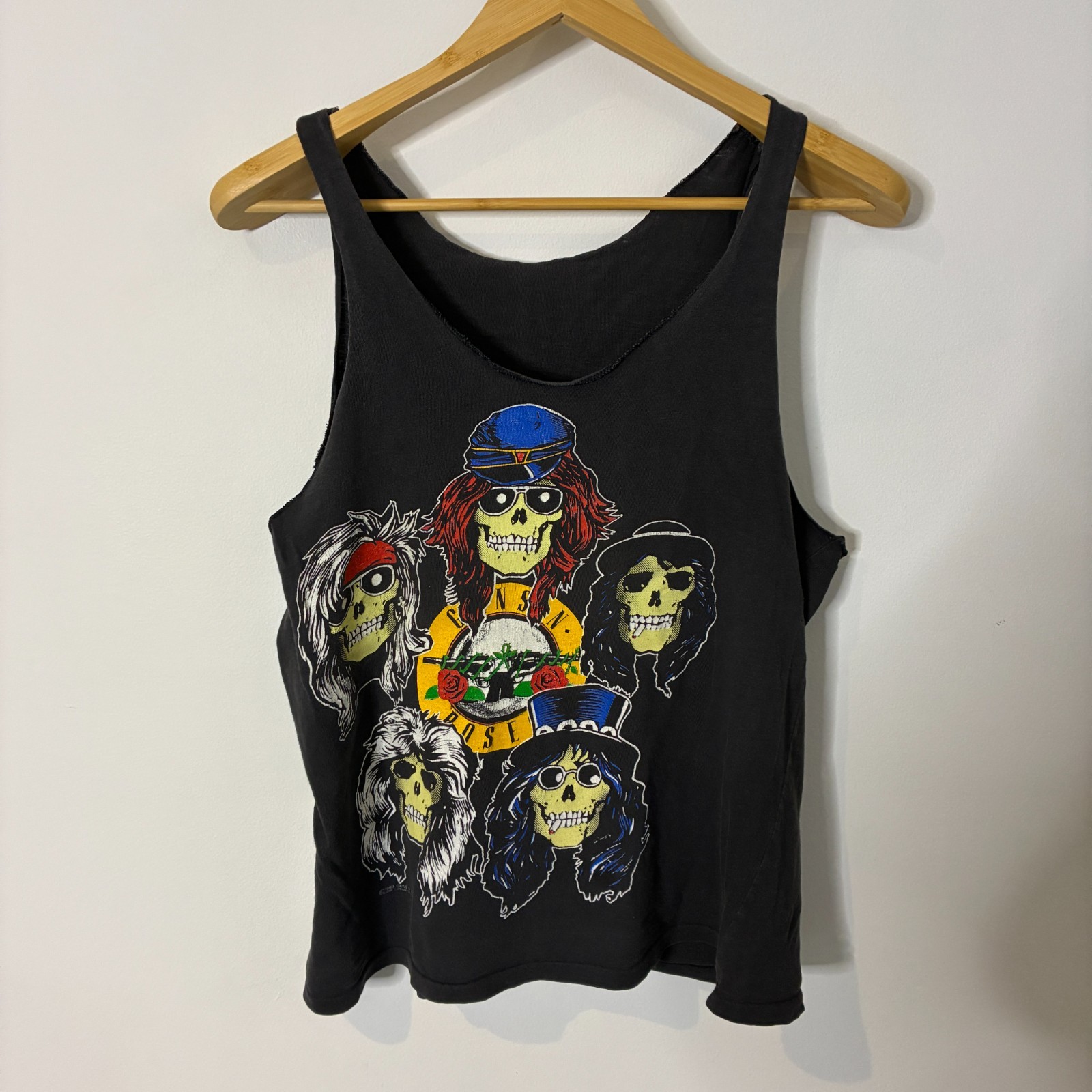 Vintage Guns N Roses Shirt Small Brockum 1989 Tank Singlet Muscle LA Coliseum