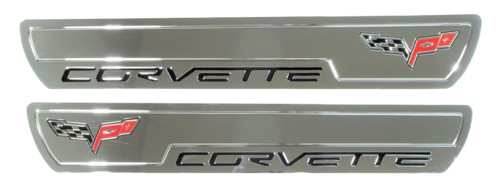 Brand New 2005-2013 Corvette C6 Billet Chrome-Plated Door Sill Plates Brand New 2005-2013 Corvette C6 Billet Chrome-Plated Door Sill Plates