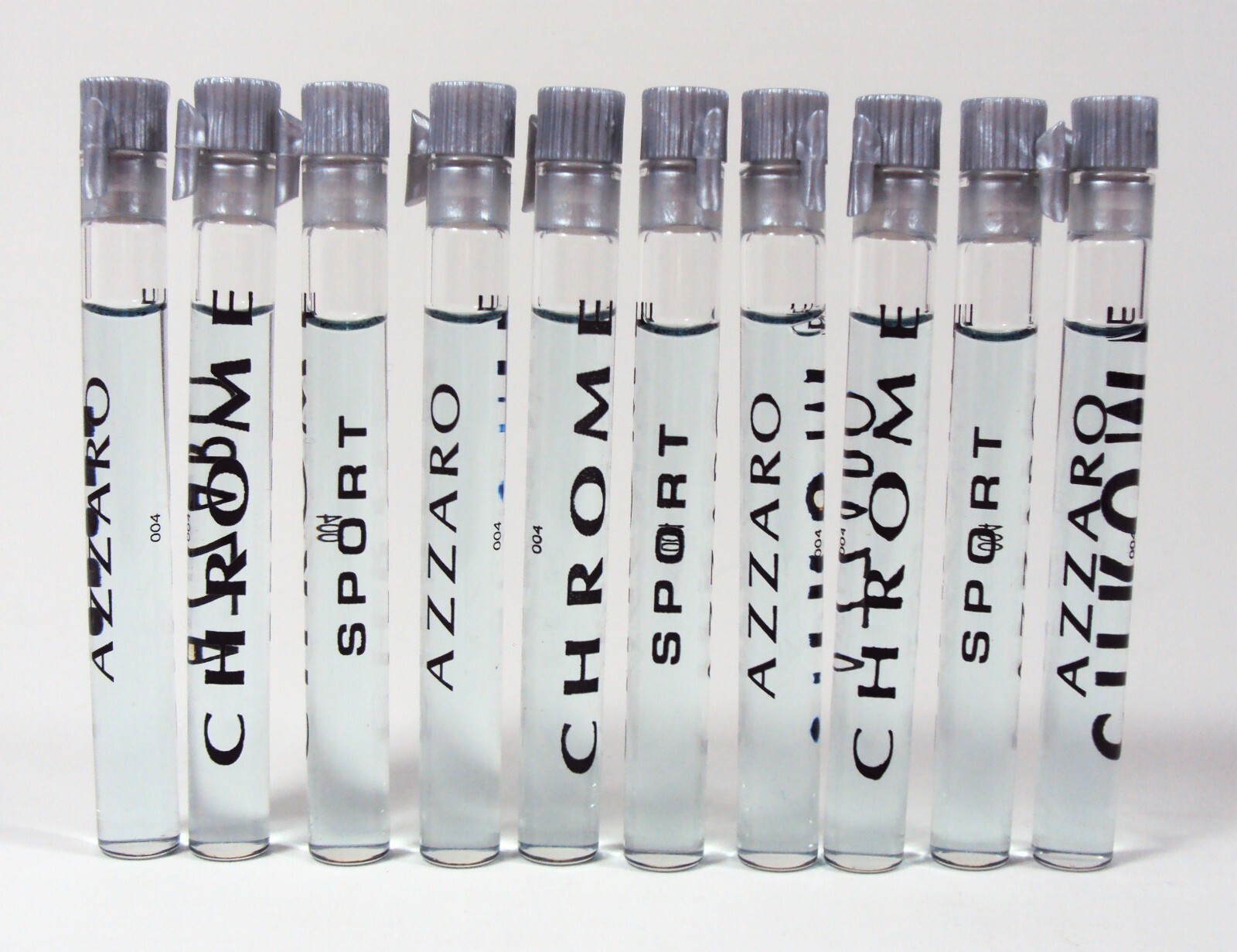 AZZARO CHROME SPORT Lot of 10 Eau de Toilette Splash Vials 1.5 ml / .05 oz Each