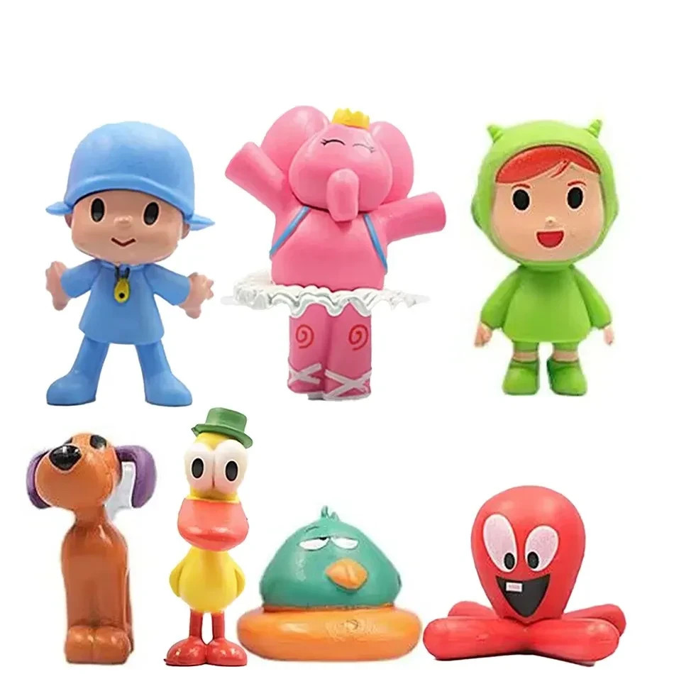 Pocoyo Figures Set 7pcs Elly Pato Nina Loula Anime Model Toy Birthday Gift Pocoyo Figures Set 7pcs Elly Pato Nina Loula Anime Model Toy Birthday Gift