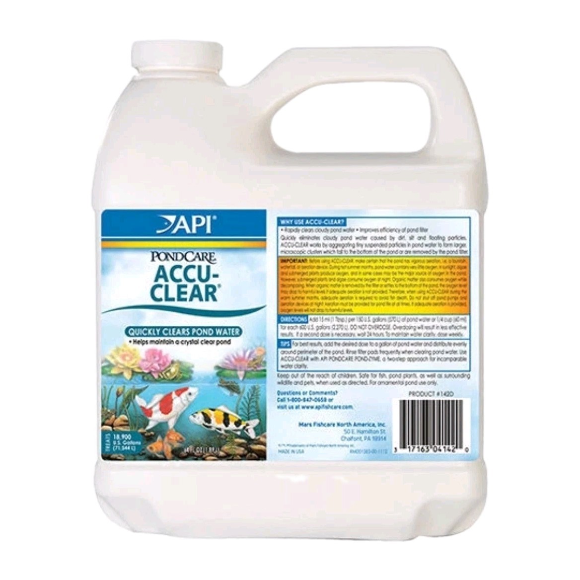 API PondCare Accu-Clear 64 oz #142D Brand New Factory Sealed API PondCare Accu-Clear 64 oz #142D Brand New Factory Sealed