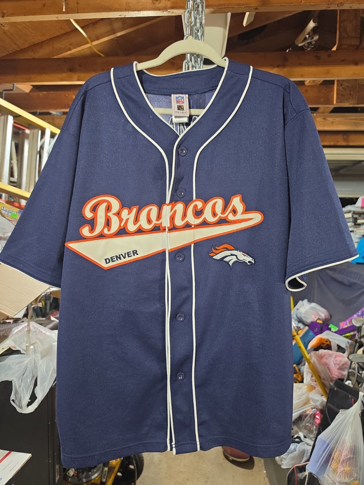 Vnt Y2K NFL Denver Broncos Jake Plummer #16 Stitched Baseball Jersey Mens XL EUC Vnt Y2K NFL Denver Broncos Jake Plummer #16 Stitched Baseball Jersey Mens XL EUC