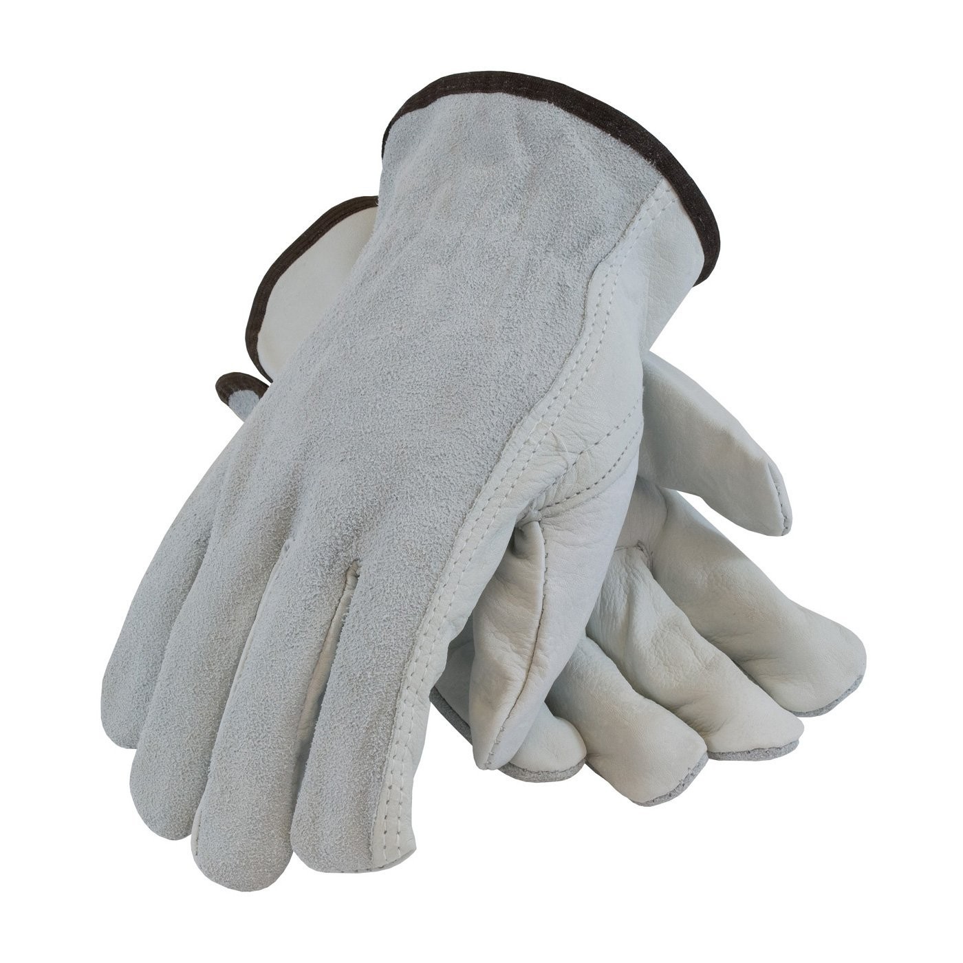 PIP 68-161SB/L Cowhide Driver Work Gloves Large Keystone Thumb