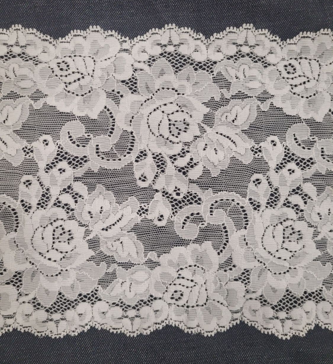 Vintage White Rose Galloon Lace Trim 6.5\