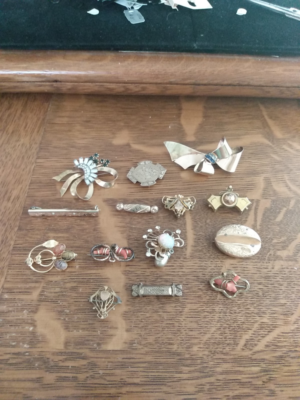 Antique Lot Of 14 Gold Fill Pins Deco Victorian Edwardian 52 Grams Antique Lot Of 14 Gold Fill Pins Deco Victorian Edwardian 52 Grams