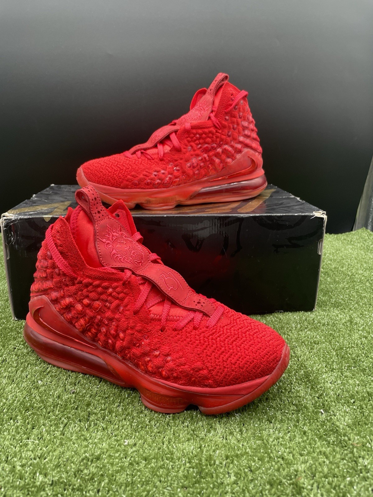 Size 9 - Nike LeBron 17 Red Carpet University Red BQ3177-600