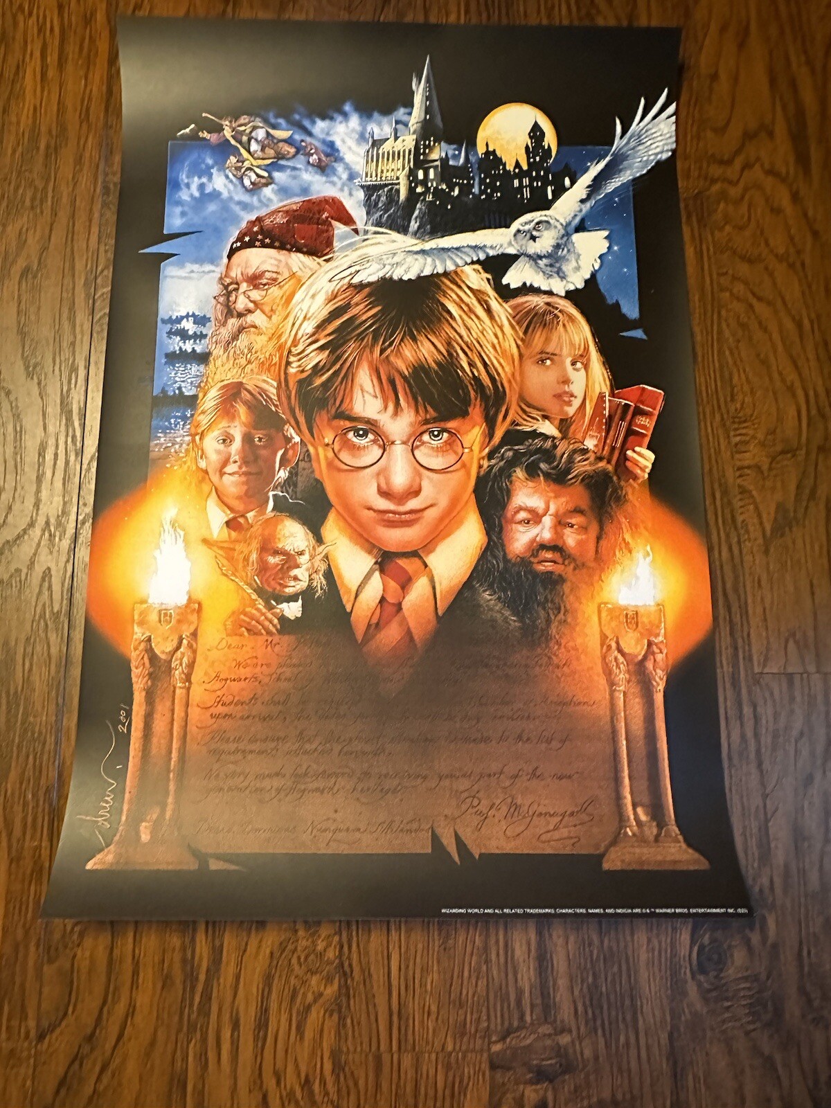 Drew Struzan Harry Potter and the Sorcerer\'s Stone Art Print Variant  #/200 BNG