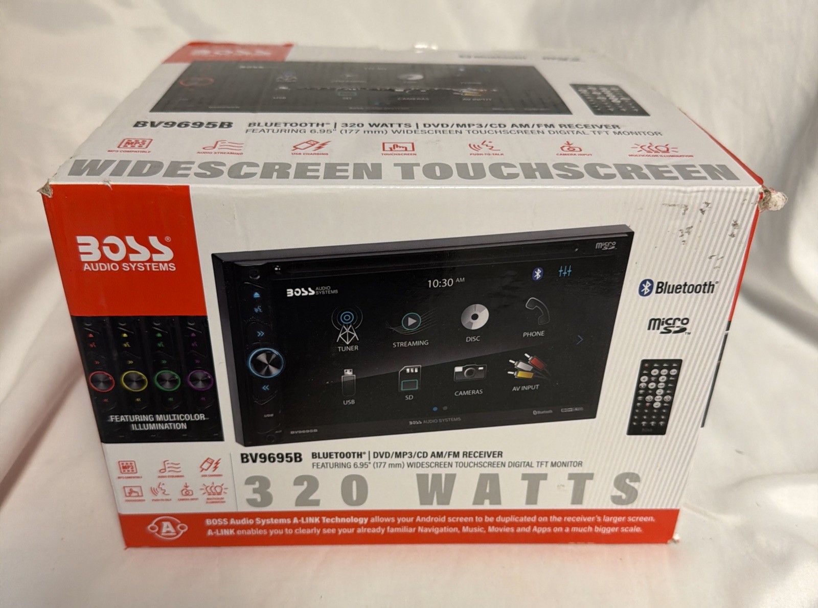 BOSS Audio Systems BV9695B Bluetooth Touchscreen DVD/MP3/CD AM/FM Receiver BOSS Audio Systems BV9695B Bluetooth Touchscreen DVD/MP3/CD AM/FM Receiver