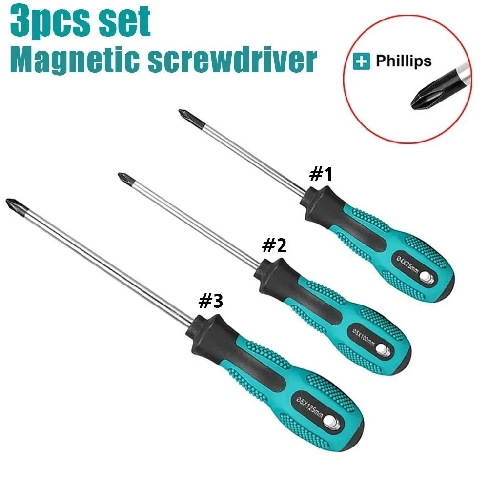 JIS Screwdriver Set  #1#2#3) – Magnetic Tips, S2 Alloy Steel, Meets JIS B46