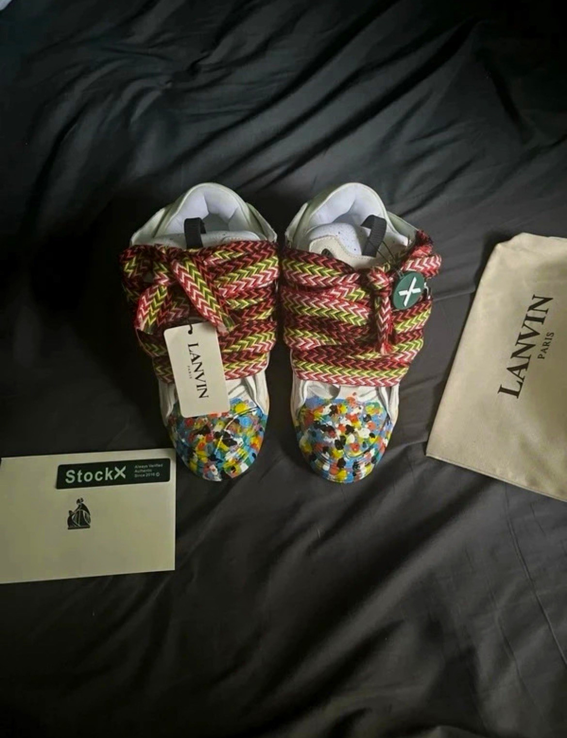 LANVIN Curb Low Top Colorblock Lace-Up Sneaker Multicolor/White Men’s LANVIN Curb Low Top Colorblock Lace-Up Sneaker Multicolor/White Men’s