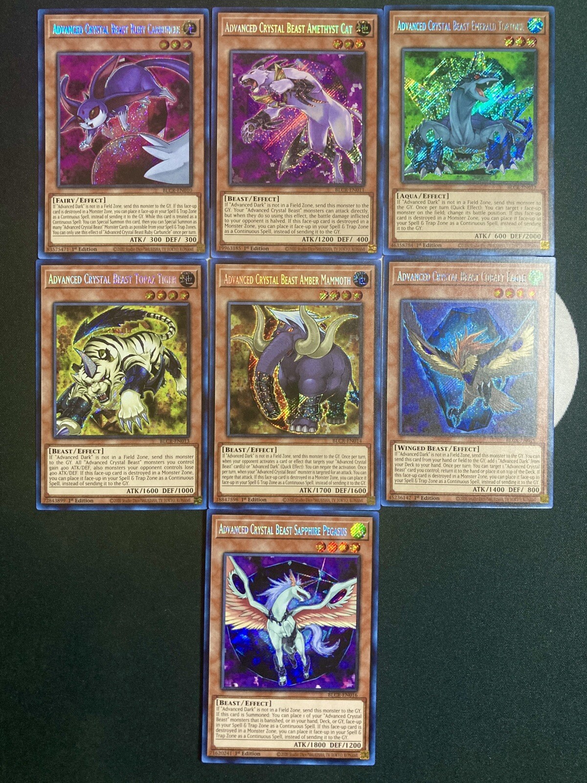 All ADVANCED CRYSTAL BEASTS Holographic Secret Rare | Pegasus Tiger YuGiOh ๐ All ADVANCED CRYSTAL BEASTS Holographic Secret Rare | Pegasus Tiger YuGiOh ๐