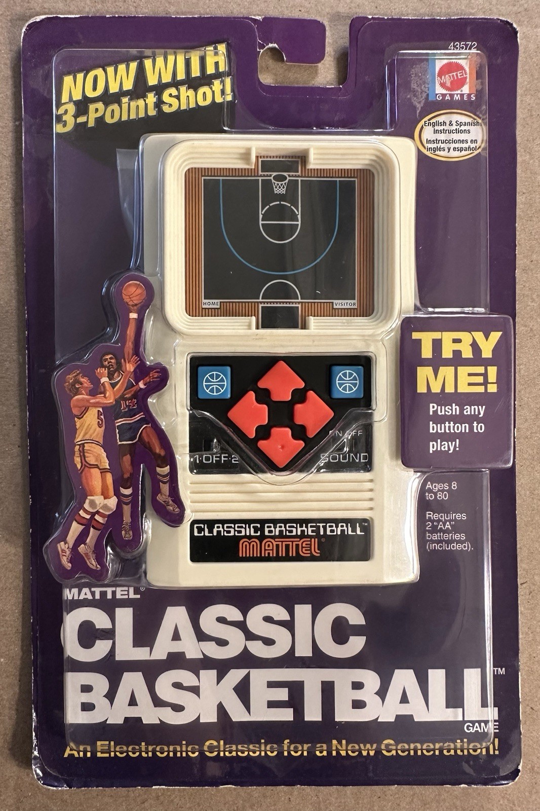 Vintage 2003 Mattel Classic Basketball Handheld Electronic Game 43572 - NIB Vintage 2003 Mattel Classic Basketball Handheld Electronic Game 43572 - NIB