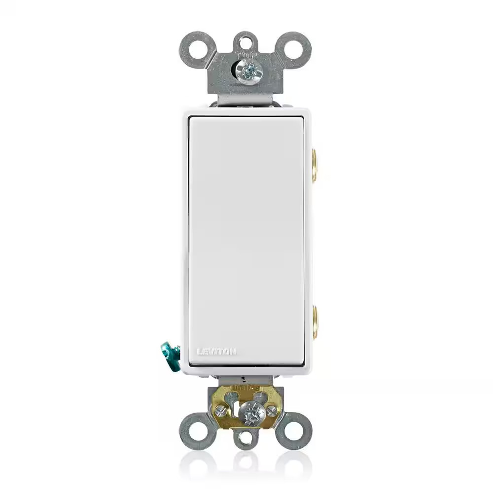 Leviton 20 Amp Decora Plus Double Pole Rocker Switch, White 5622-2W Leviton 20 Amp Decora Plus Double Pole Rocker Switch, White 5622-2W