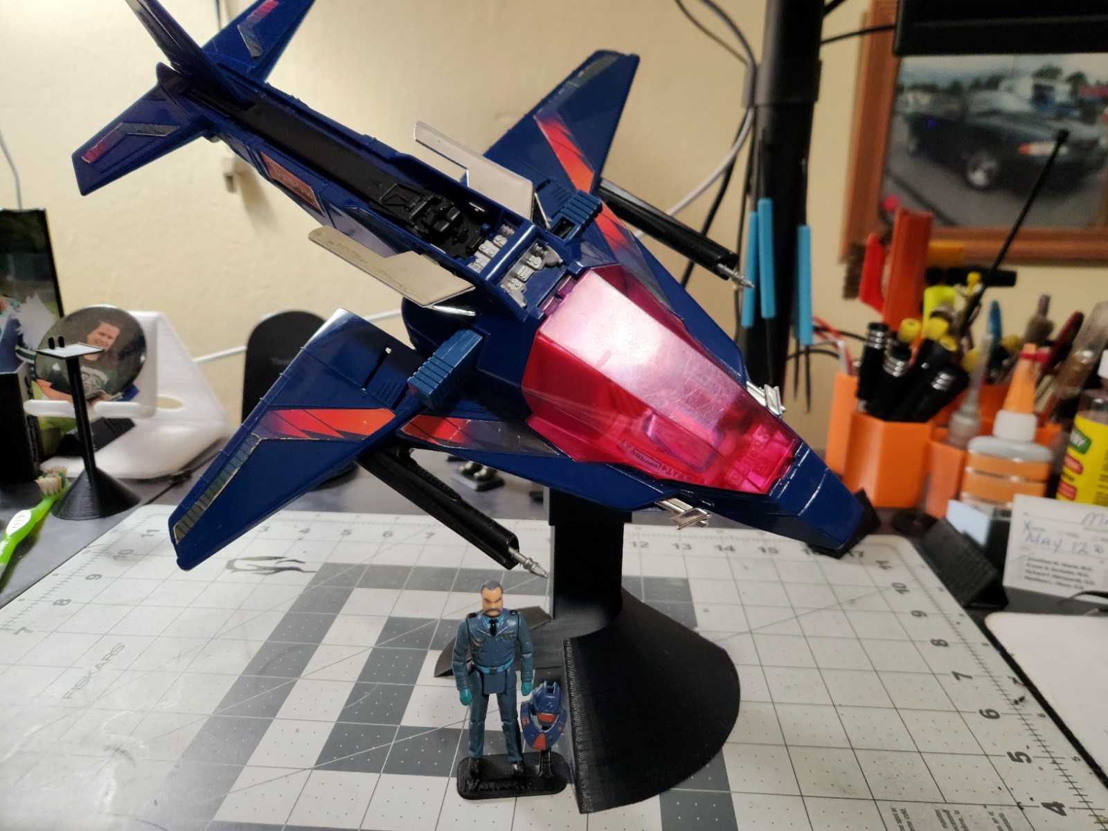 Vintage version only 3D Printed Display Stand for M.A.S.K. Switchblade