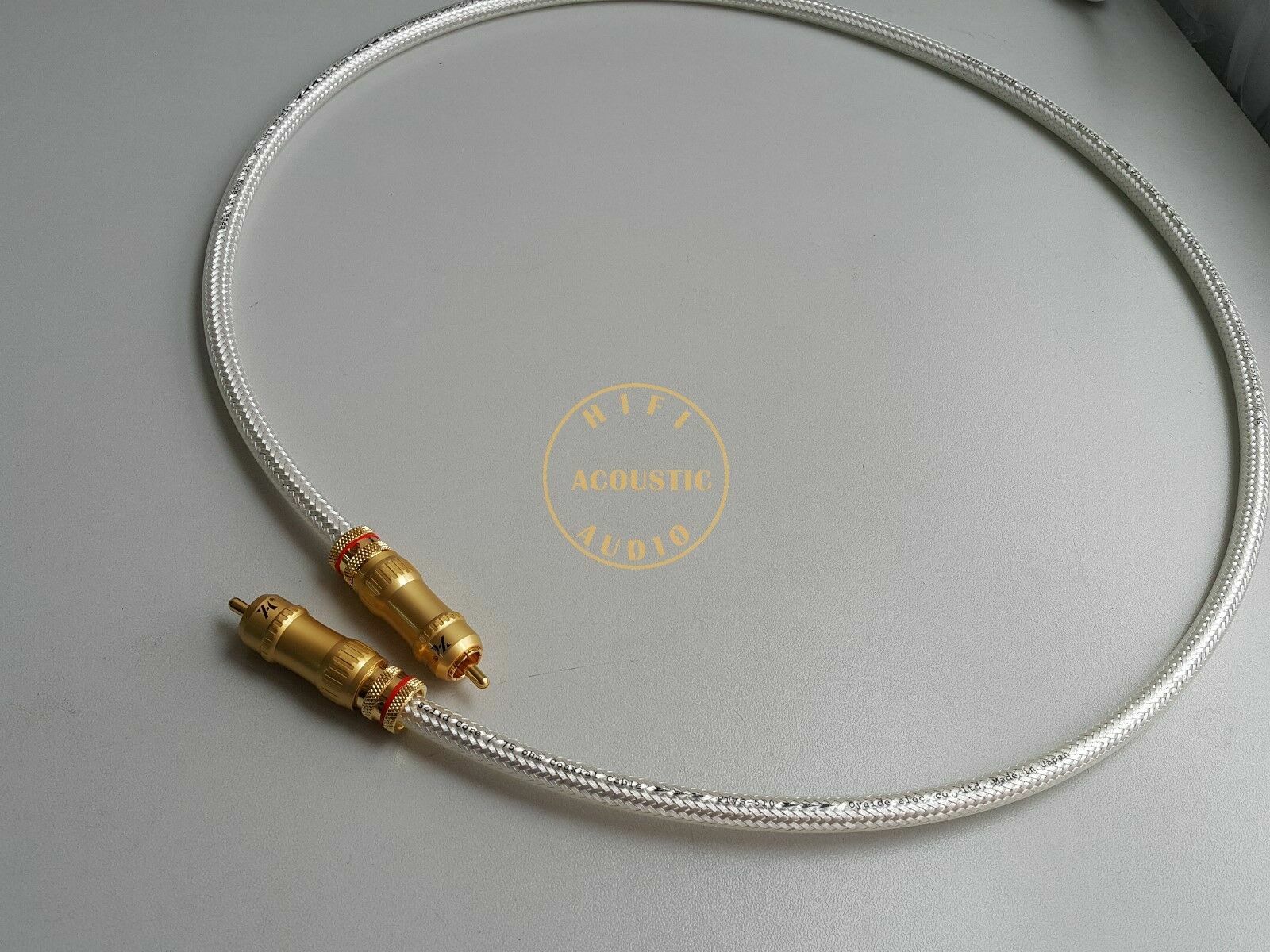 1x Oyaide FTVS-510 5N Pure Silver Coaxial 75Ω RCA Audio Vedio cable