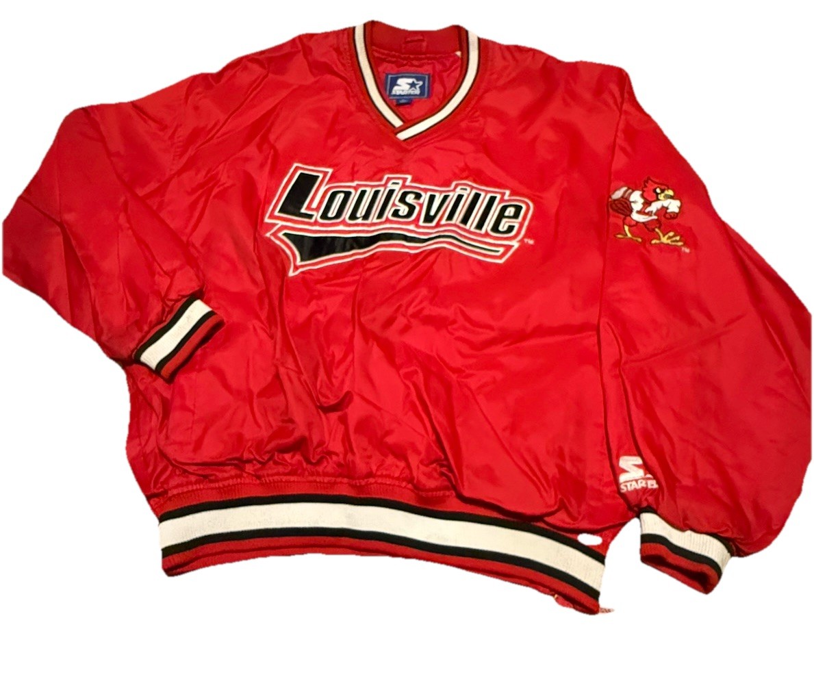 Vintage Starter Louisville Cardinals Pullover Men\'s Large Windbreaker Jacket Y2K