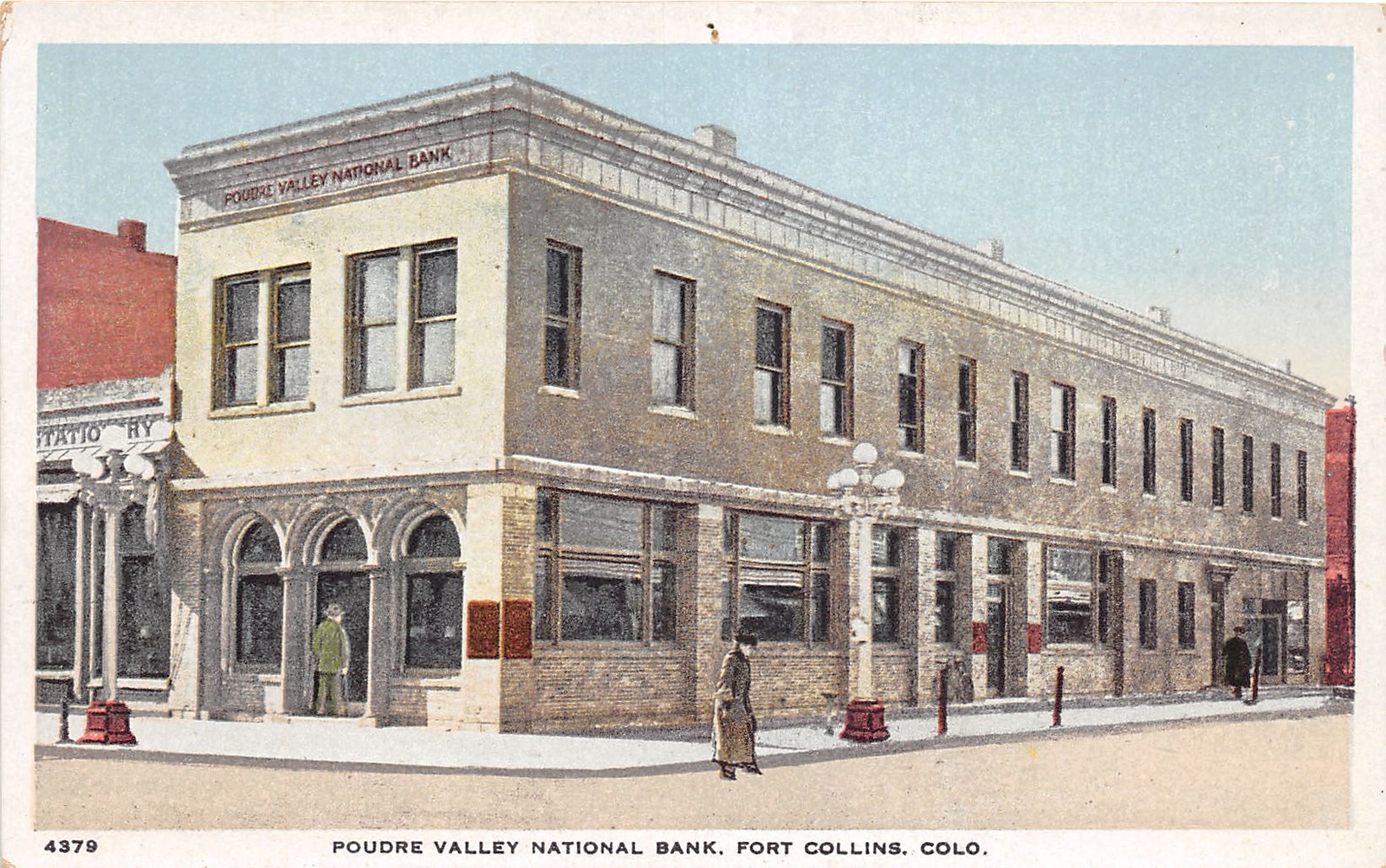 J29/ Fort Collins Colorado Postcard c1910 Poudre Valley National Bank 302 J29/ Fort Collins Colorado Postcard c1910 Poudre Valley National Bank 302