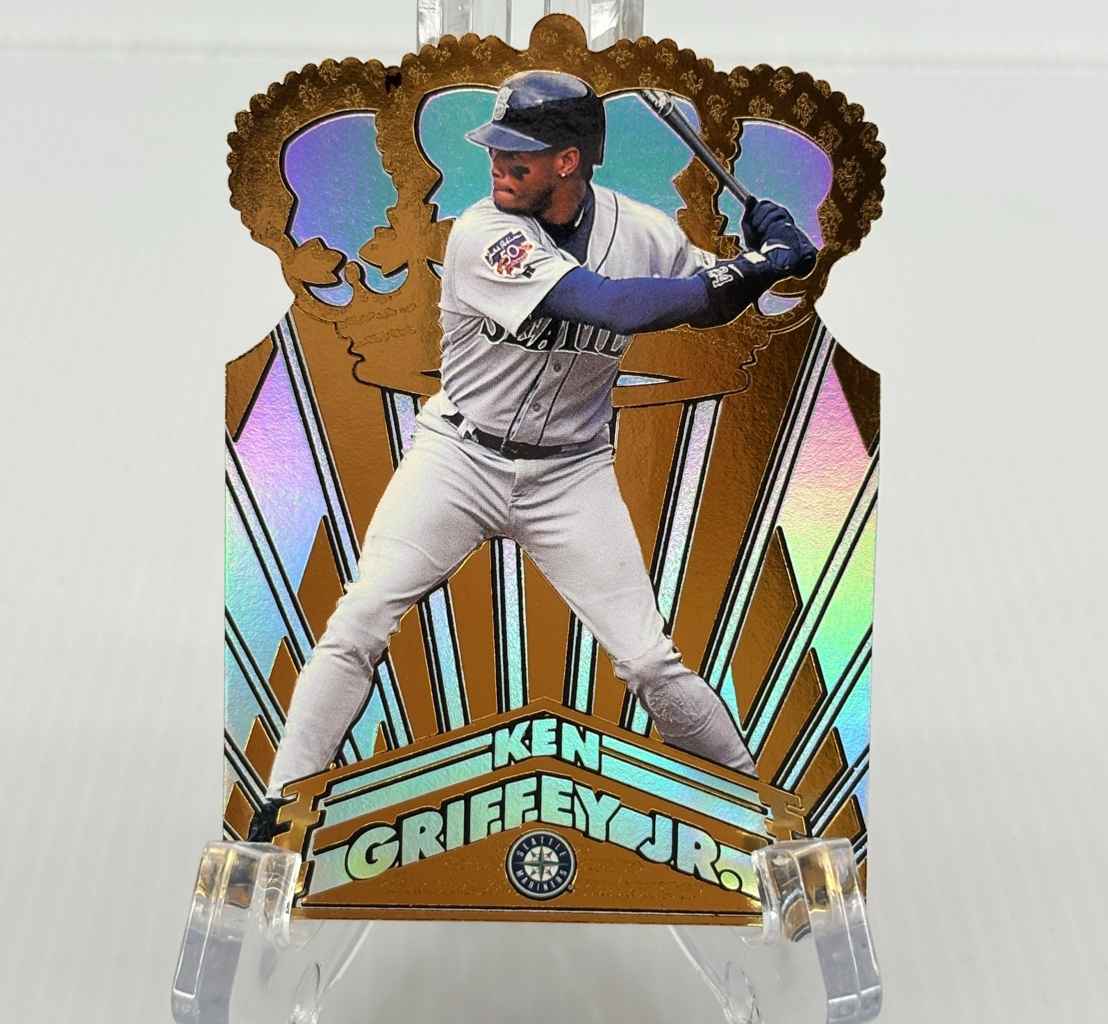 1998 Pacific Crown Collection Ken Griffey Jr #29 Mariners Die Cut Baseball Foil